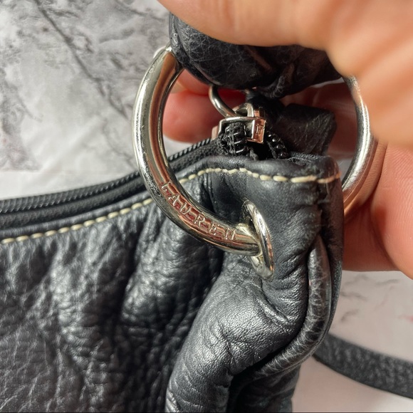 *LAUREN RALPH LAUREN* NWOT Black Leather Braided Handle Handbag - Picture 11 of 11